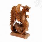 Sárkány fa faragott szobor - 60 cm
