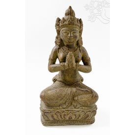 Dewi Tara láva kő szobor - 30 cm