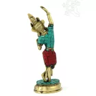 Táncoló Tara réz szobor, kővel berakott - 22 cm