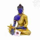 Aranyozott lápisz Gyógyító Buddha szobor – 23 cm