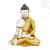 Aranyozott hegyikristály Shakyamuni Buddha szobor – 23 cm