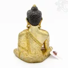 Aranyozott hegyikristály Shakyamuni Buddha szobor – 23 cm