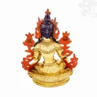 Aranyozott zöld jade Zöld Tara szobor – 23 cm