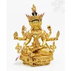 Aranyozott Vasudhara "a gazdagság folyama" szobor – 25 cm