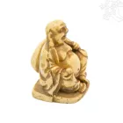 Nevető Buddha szobor rezin csont színű – 4 cm