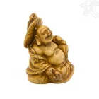 Nevető Buddha szobor rezin csont színű – 4 cm