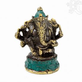 Ganesha réz szobor patina díszítéssel – 8,5 cm