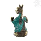 Sárkány réz szobor patina díszítéssel – 7 cm