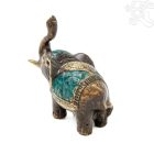 Elefánt réz szobor patina díszítéssel – 5 cm