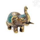 Elefánt réz szobor patina díszítéssel – 5 cm