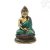 Amitabha Buddha réz szobor, patina díszítéssel - 7 cm