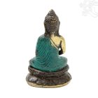 Amitabha Buddha réz szobor, patina díszítéssel - 7 cm