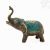 Elefánt réz szobor patina díszítéssel – 8 cm