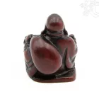 Nevető Buddha szobor rezin vörös – 4 cm