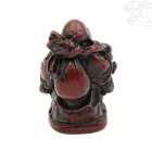 Nevető Buddha szobor rezin vörös – 4 cm