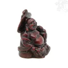 Nevető Buddha szobor rezin vörös – 4 cm