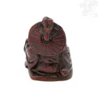 Nevető Buddha szobor rezin vörös – 4 cm
