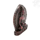 Buddha Shakyamuni vörös színű rezin szobor - 5 cm