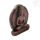 Amitabha Buddha szobor rezin vörös színű - 5 cm