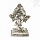 Ganesha fej fém szobor – 12 cm