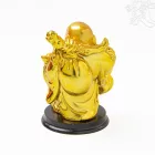 Álló Nevető Buddha lanttal rezin szobor - 9,5 cm