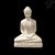 Amitabha Buddha fehér rezin szobor - 7,5 cm