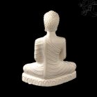 Amitabha Buddha fehér rezin szobor - 7,5 cm