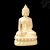 Shakyamuni Buddha fehér rezin szobor - 13 cm