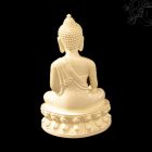 Shakyamuni Buddha fehér rezin szobor - 13 cm