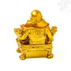 Nevető Buddha rezin szobor szerencsepénzzel - 7,5 cm