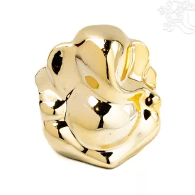 Ganesha arany színű rezin szobor - 9 cm