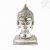 Buddha fej szobor, fémből készült – 10 cm
