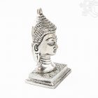 Buddha fej szobor, fémből készült – 10 cm