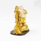 Szerencsepénzt hozó Nevető Buddha rezin szobor - 18 cm