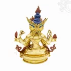 Aranyozott Vasudhara "a gazdagság folyama" szobor – 25 cm