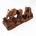 Gyantából készült 7 elefántos szobor – 35 cm