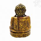 Amitabha Buddha fa faragott szobor - 26 cm