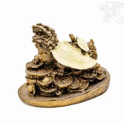 Sárkányteknős kicsinyével rezin szobor – 11,5 cm