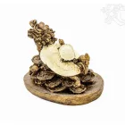 Sárkányteknős kicsinyével rezin szobor – 11,5 cm