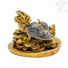 Sárkányteknős kicsinyével rezin szobor – 11,5 cm