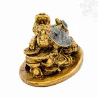 Sárkányteknős kicsinyével rezin szobor – 11,5 cm