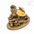 Sárkányteknős kicsinyével rezin szobor – 11,5 cm