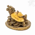 Sárkányteknős kicsinyével rezin szobor – 11,5 cm