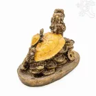 Sárkányteknős kicsinyével rezin szobor – 11,5 cm