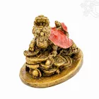 Sárkányteknős kicsinyével rezin szobor – 11,5 cm