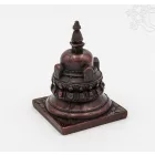 Sztupa vörös színű rezin szobor - 8 cm