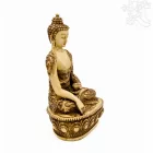 Buddha Shakyamuni csont színű rezin szobor - 28 cm