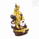 Zöld Tara, félig aranyozott szobor - 22 cm