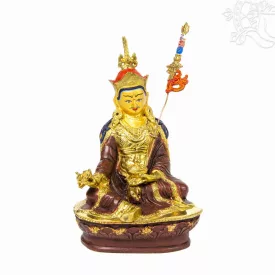 Guru Rinpoche, félig aranyozott szobor - 21 cm