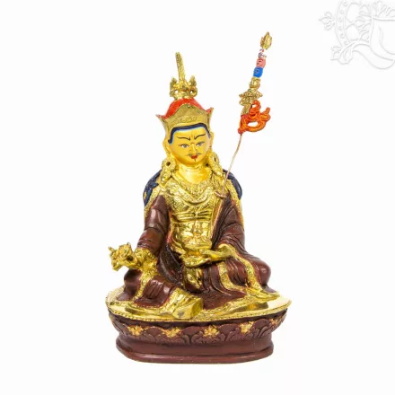 Guru Rinpoche, félig aranyozott szobor - 21 cm